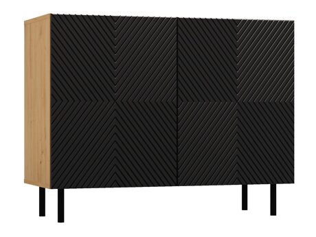 Dressoir Romseru 101 (Zwart + Artisan eiken)