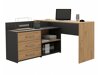 Hoekbureau Mandeville 131 (Antraciet + Artisan eiken)
