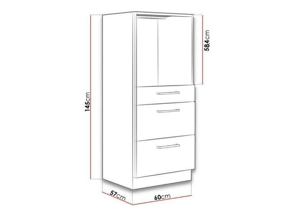 Modulaire kast voor inbouwapparatuur Wood White 102