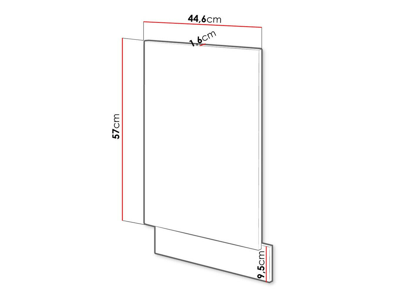 Vaatwasser deur Wood White 106