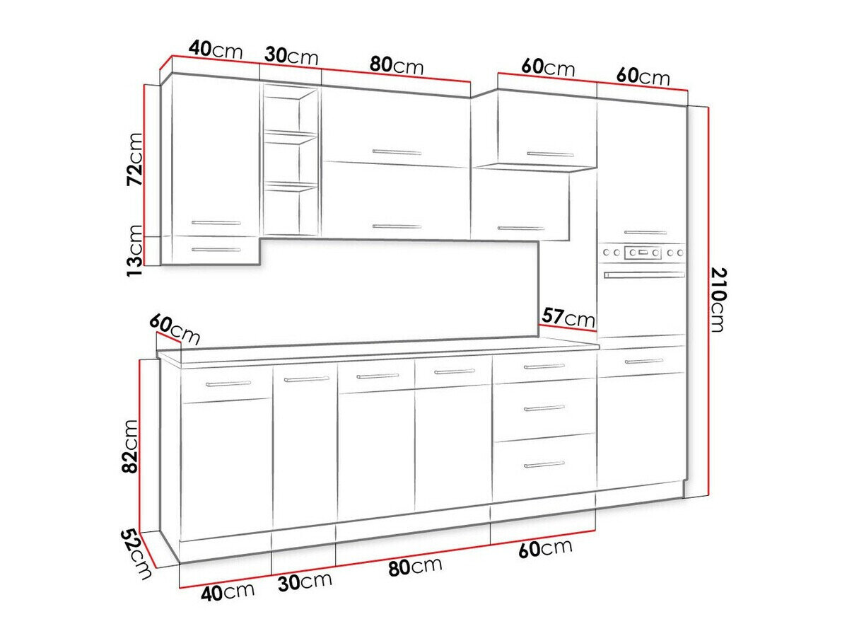 Modulaire keukenset Wood White 137