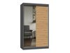 Armoire Mandeville 157 (Anthracite + Chêne Artisan)