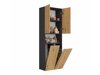 Cabinet de baie neancorat Nolmaru 103 (Antracit + Stejar artizan)
