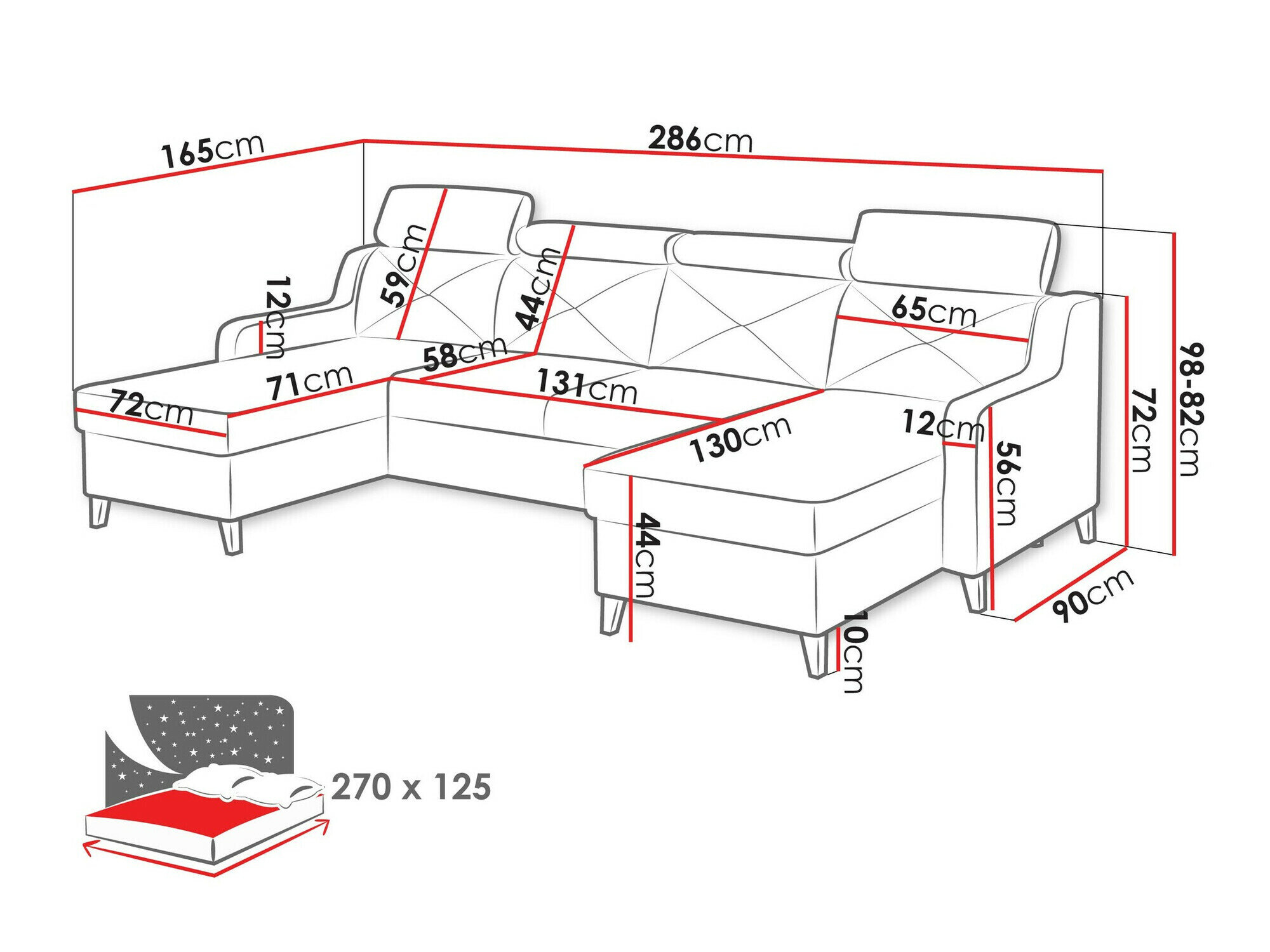 Hjørnesofa Temple 129 (Kronos 19)