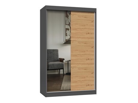 Kledingkast Mandeville 155 (Antraciet + Artisan eiken)