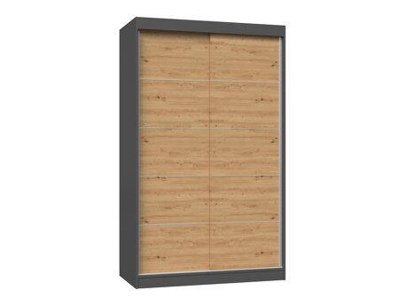 Kledingkast Mandeville 164 (Antraciet + Artisan eiken)