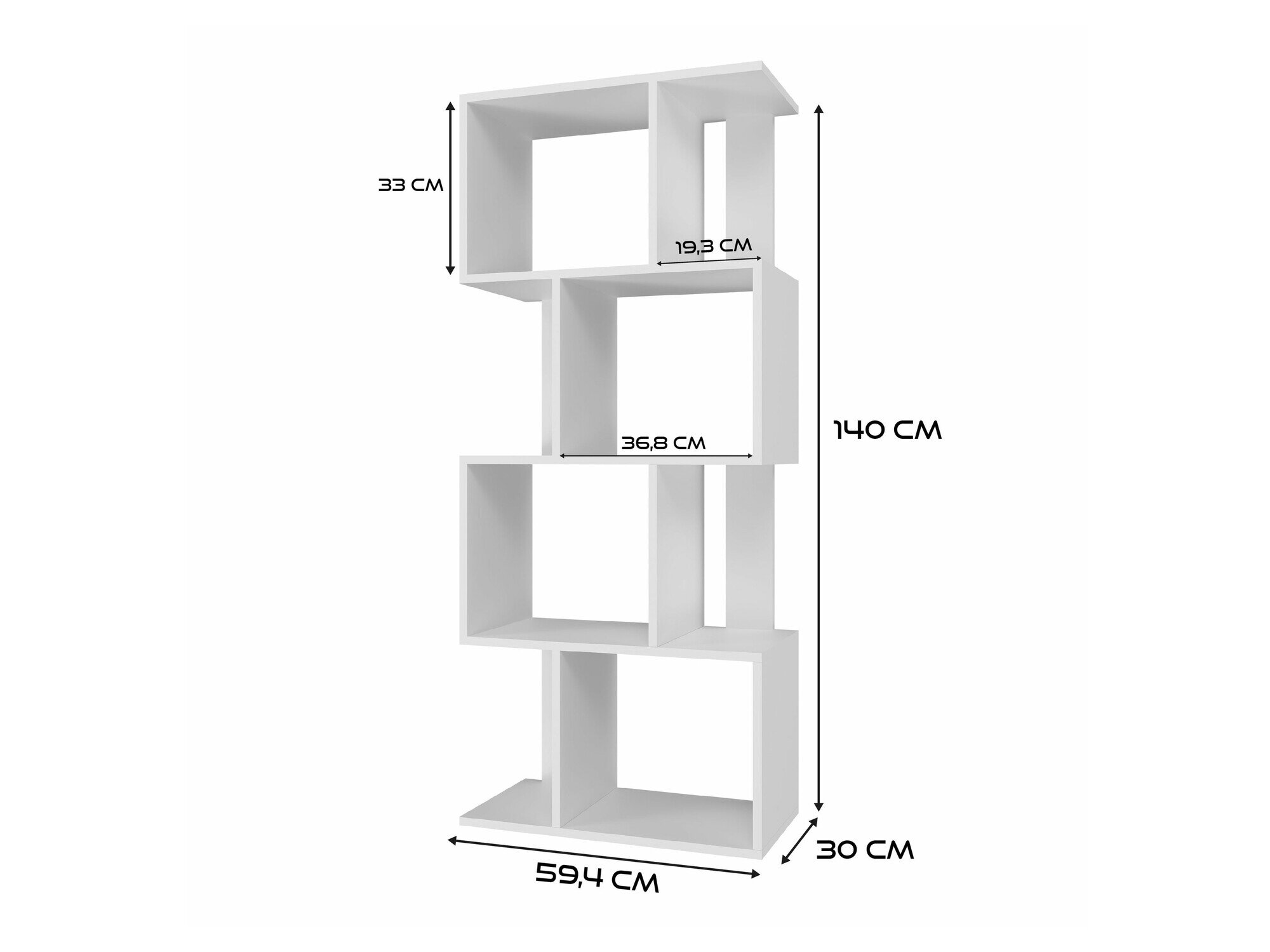 Reol Mandeville 160 (Hvid)