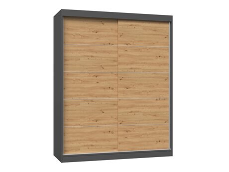 Kledingkast Mandeville 177 (Antraciet + Artisan eiken)