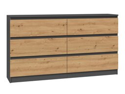 Komoda Elbvelu 102 (Antracit + Artisan hrast)