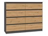 Ladekast Elbvelu 101 (Antraciet + Artisan eiken)