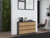 Ladekast Elbvelu 103 (Antraciet + Artisan eiken)