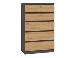 Ladekast Elbvelu 104 (Antraciet + Artisan eiken)
