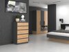 Ladekast Elbvelu 104 (Antraciet + Artisan eiken)