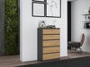 Ladekast Elbvelu 104 (Antraciet + Artisan eiken)