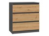Ladekast Elbvelu 106 (Antraciet + Artisan eiken)