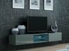Meuble TV Venenou 124 (Gris + Gris brillant)