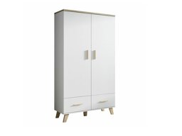 Kledingkast Larfloi 111 (Wit + Sonoma eik)