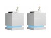 Een set nachtkastjes Linar (Wit + Glanzend wit)