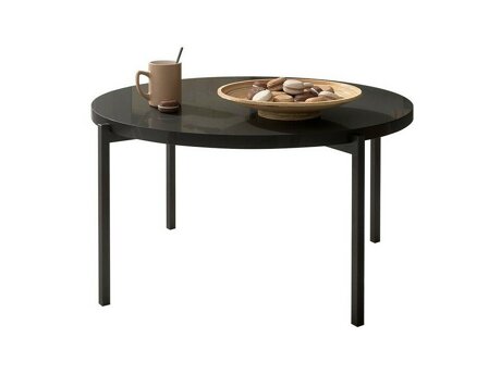 Salontafel Providence 176 (Glanzend zwart + Zwart)