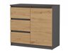 Ladekast Elbvelu 110 (Antraciet + Artisan eiken)