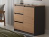Ladekast Elbvelu 110 (Artisan eiken + Antraciet)