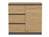 Ladekast Elbvelu 110 (Artisan eiken + Antraciet)