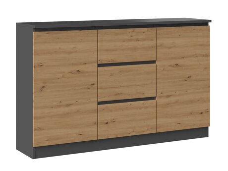 Ladekast Elbvelu 112 (Antraciet + Artisan eiken)