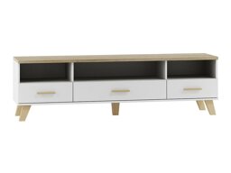 TV-meubel Larfloi 109 (Wit + Sonoma eik)