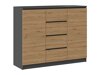 Ladekast Elbvelu 113 (Antraciet + Artisan eiken)