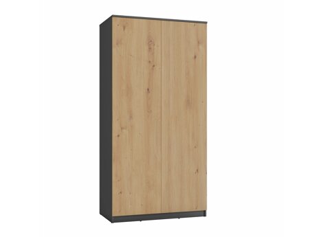 Kledingkast Elbvelu 117 (Antraciet + Artisan eiken)
