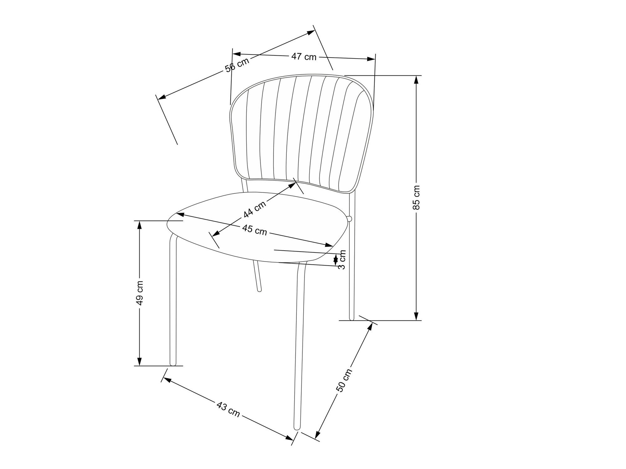 Stol Houston 1640 (Grå)