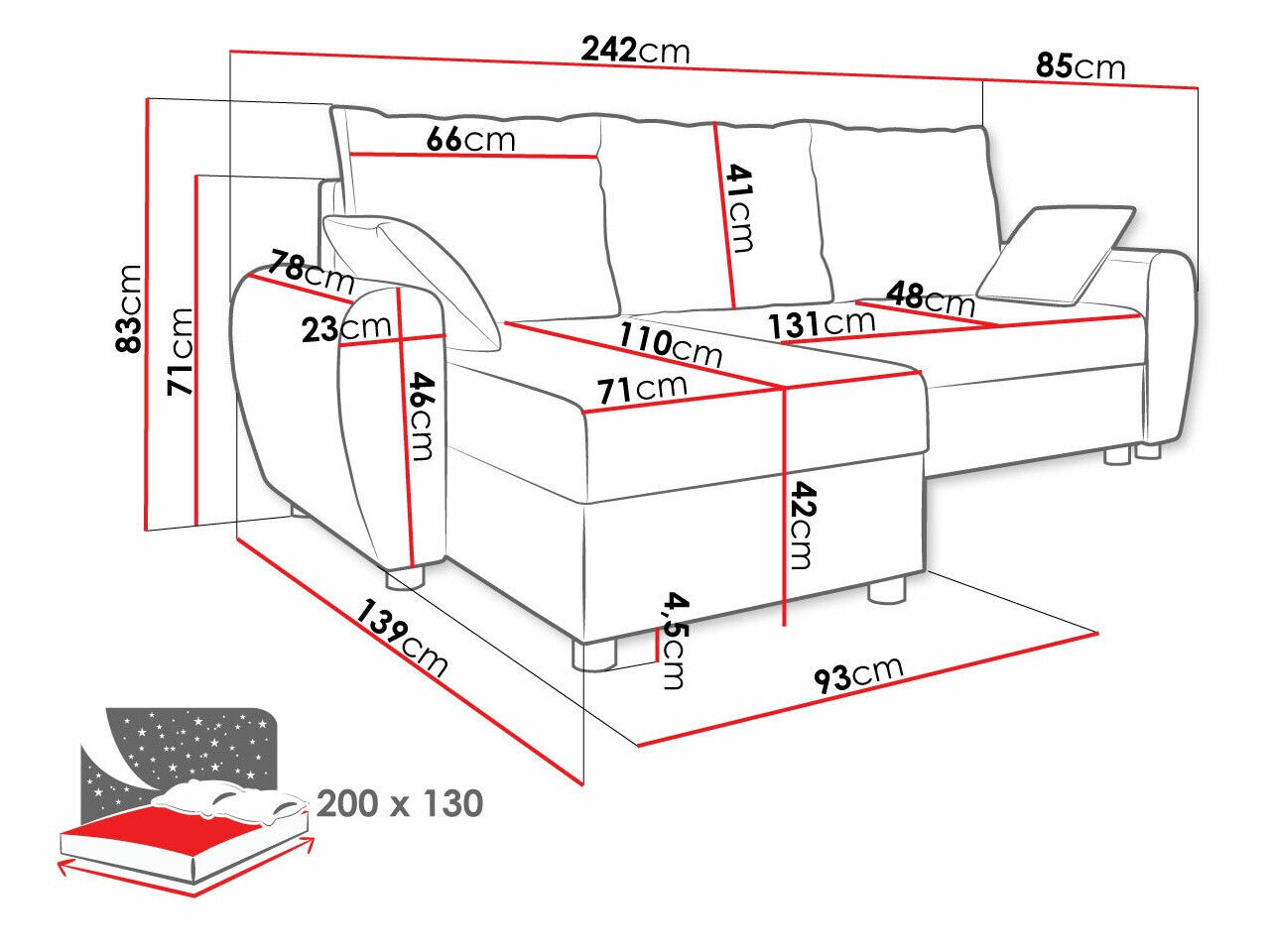 Canapé d'angle Memphis 123 (Poso 110)
