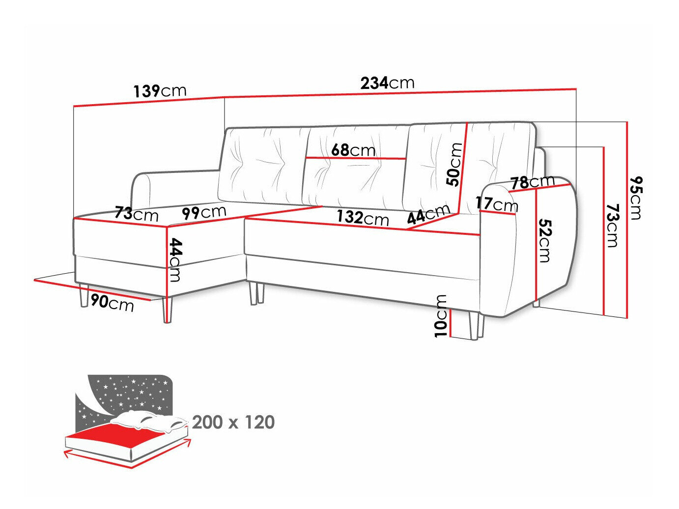 Hjørnesofa Memphis 109 (Itaka 14)