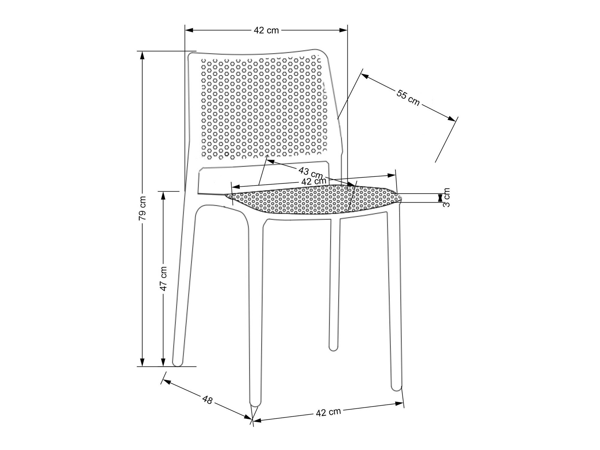 Stol Houston 1648 (Hvid)