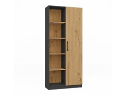 Boekenkast Elbvelu 122 (Antraciet + Artisan eiken)