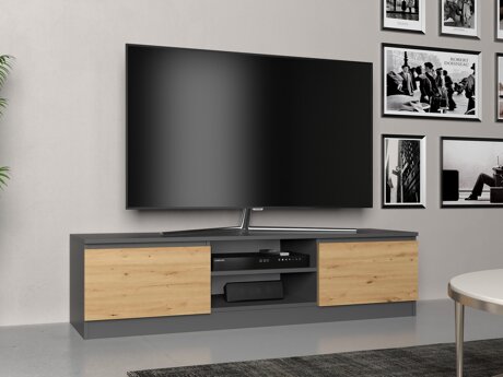 TV-bord Elbvelu 125 (Antracit + Artisan eg)