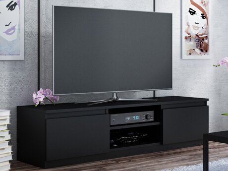 TV-meubel Elbvelu 125 (Zwart)