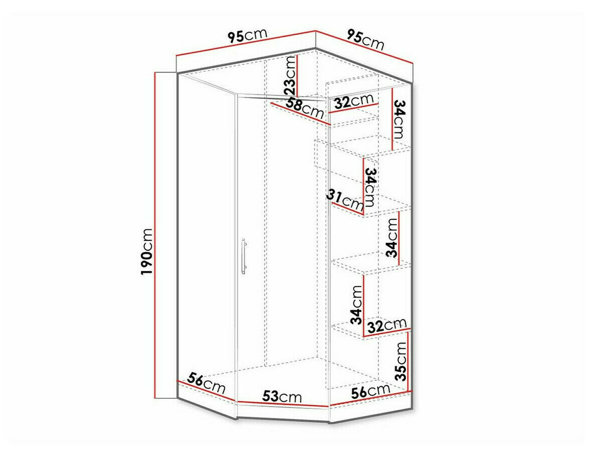 Hjørnegarderob Cavmero 106 (Artisan eg)