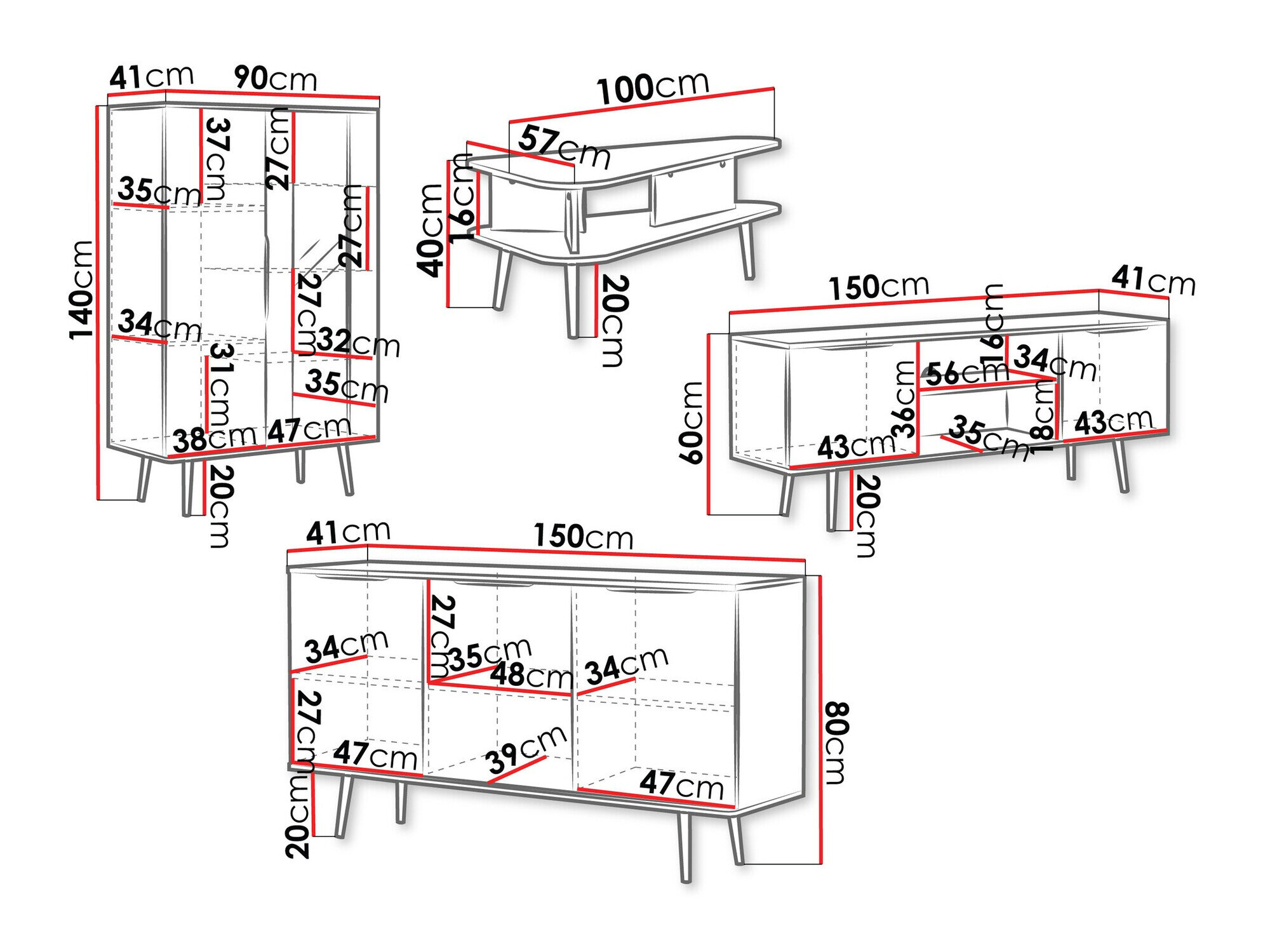 Stuemøbelsæt Livetre 105 (Nej)