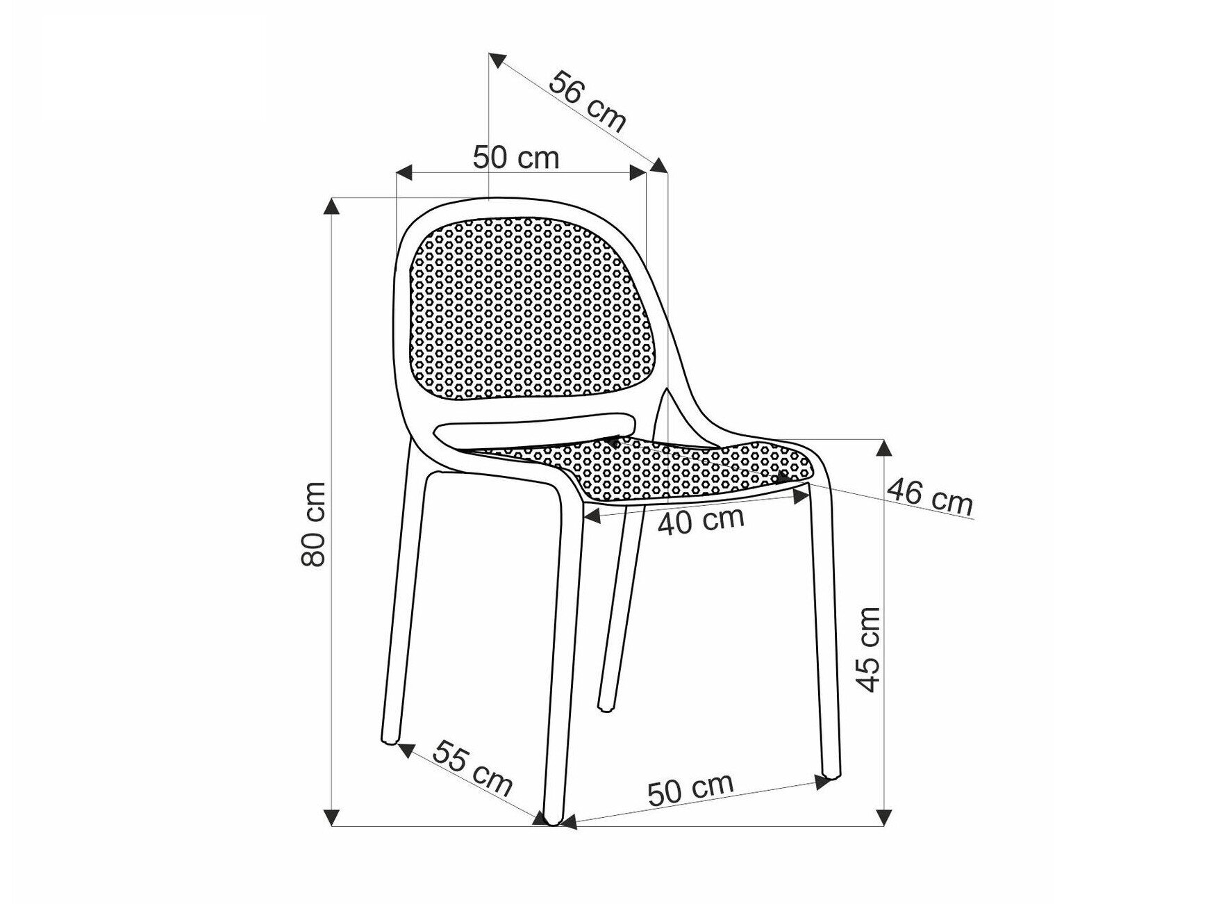Chaise de jardin Houston 1672 (Blanc)