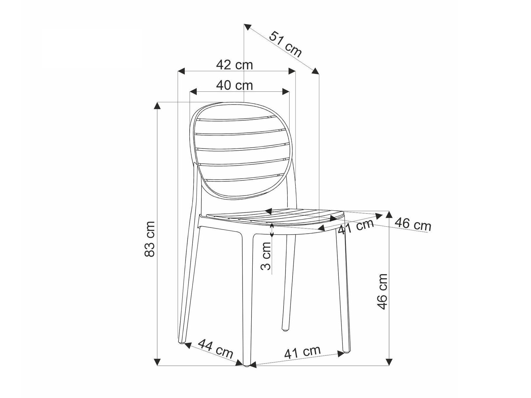 Stol Houston 1670 (Lysebrun + Sort)