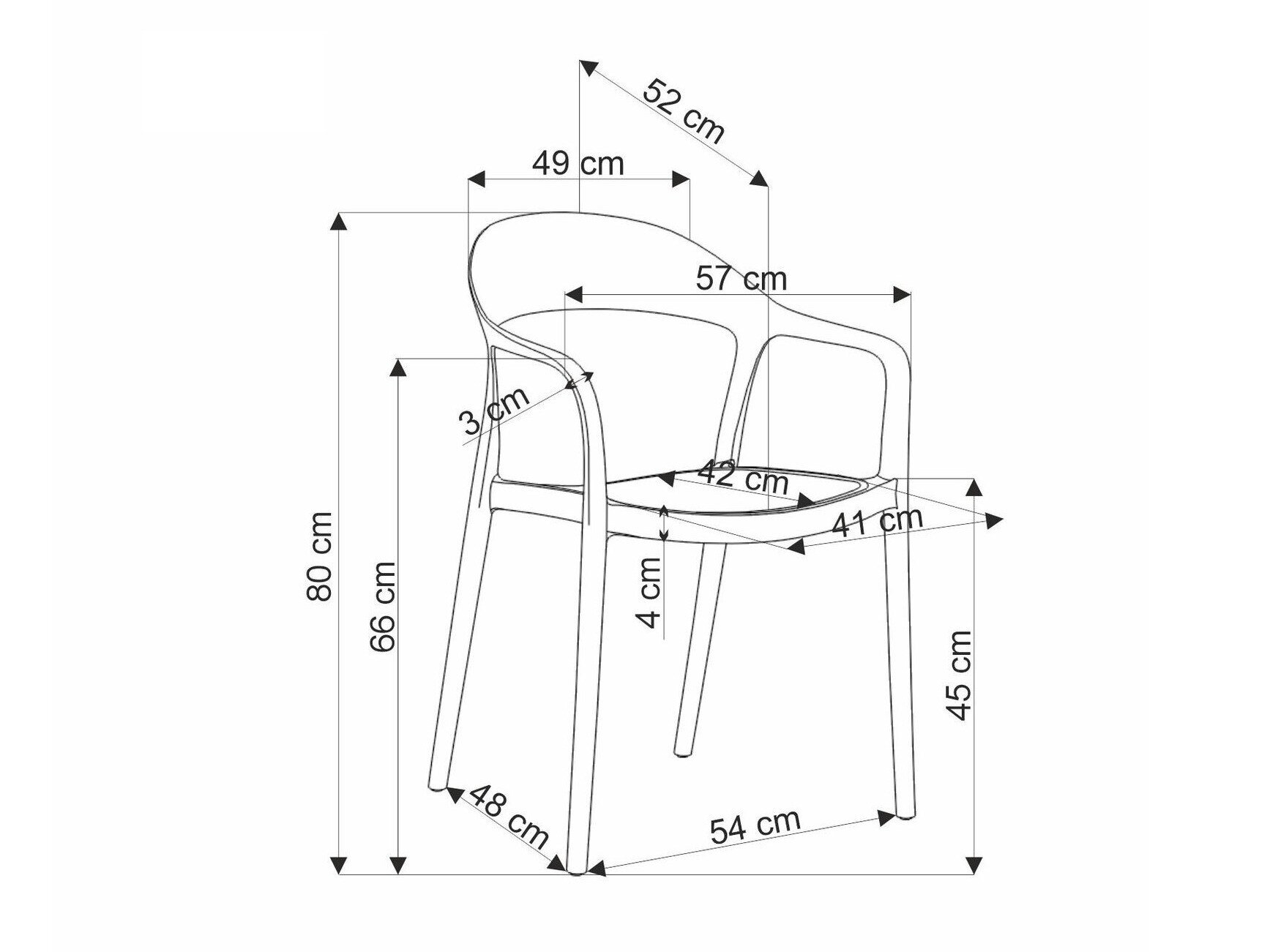 Stol Houston 1673 (Sort + Lysebrun)