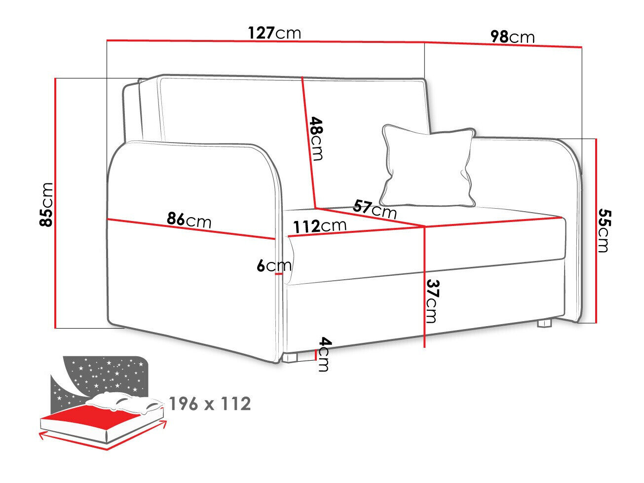 Sovesofa Lirael II (Again 80)