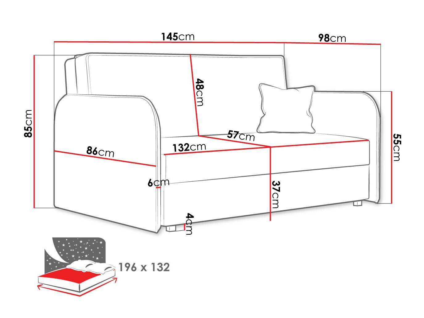 Sovesofa Lirael III (Again 80)