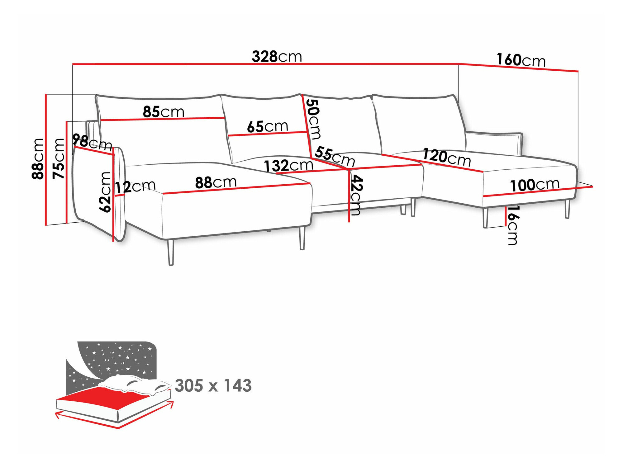 Canapé d'angle Columbus 223 (Velo 626)
