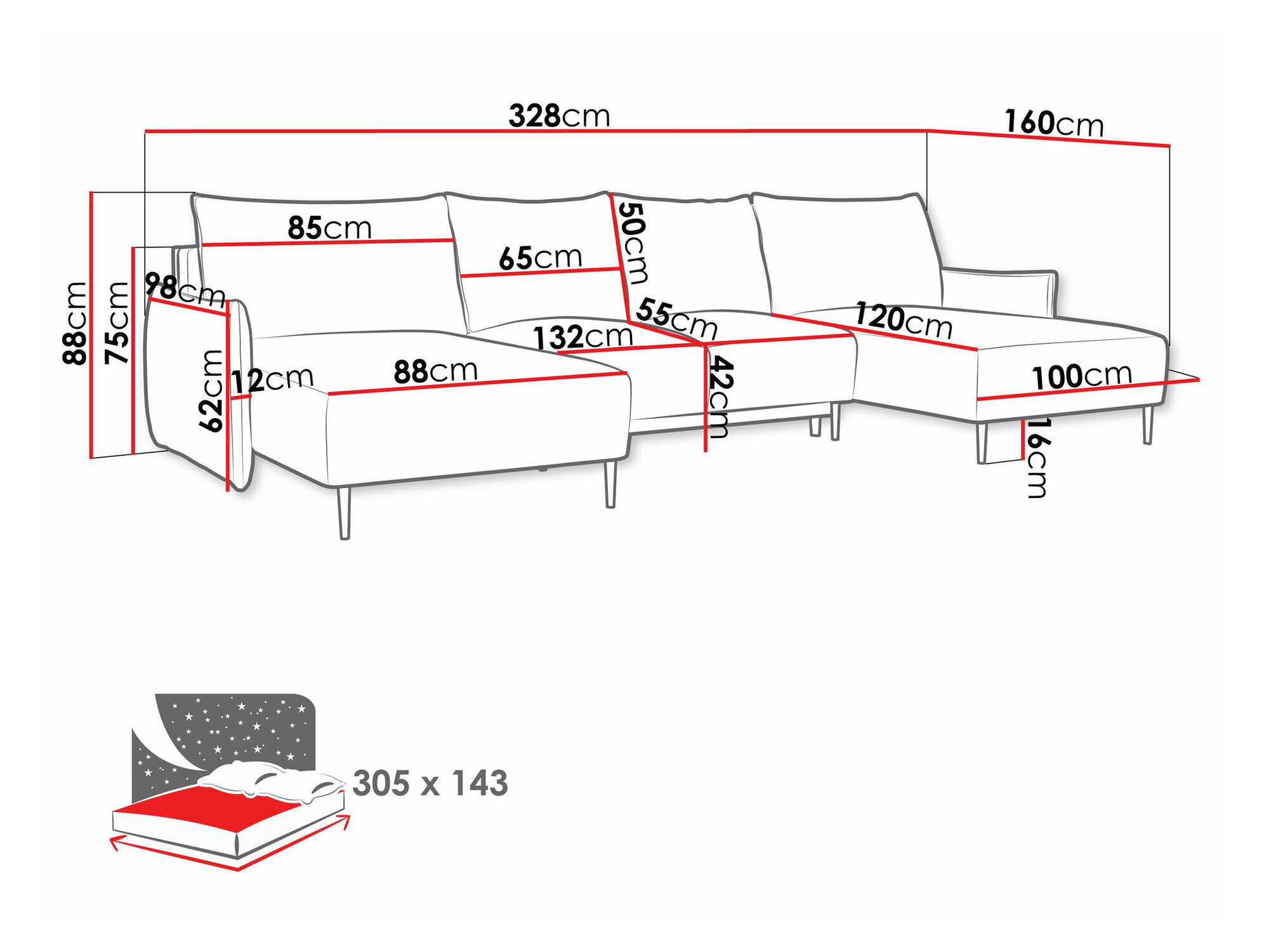 Hjørnesofa Columbus 223 (Velo 621)
