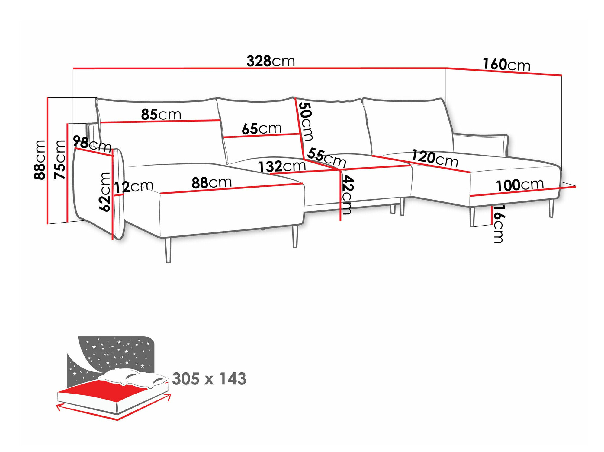 Hjørnesofa Columbus 223 (Velo 636)