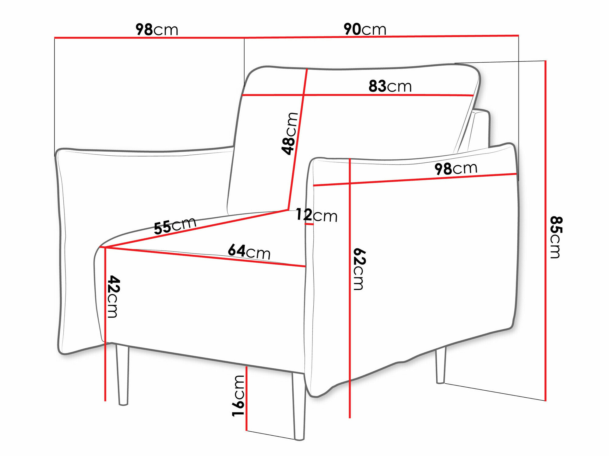 Lænestol Columbus 225 (Velo 626)