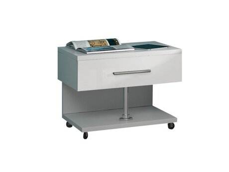 Sengebord Campus (Hvid + Glansfuld hvid)