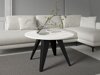Diivanilaud Oswego 116 (Must + Valge marmor)